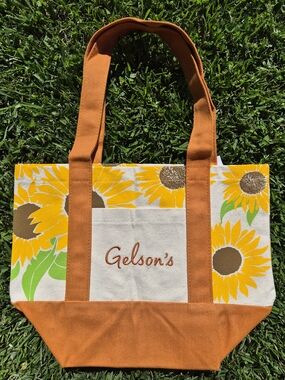 Gelson's Mini Sunflower Canvas Tote Bag